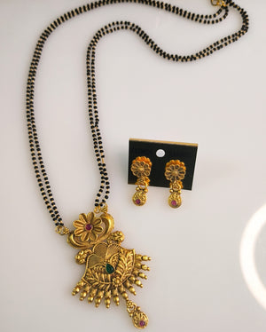 Rajwadi pendant mangalsutra