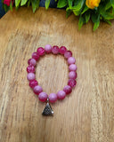 Handcrafted Pink Beaded kids necklace set