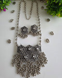 Boho Style German Silver Statement Necklace