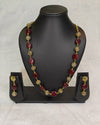 Red tumble beads mala