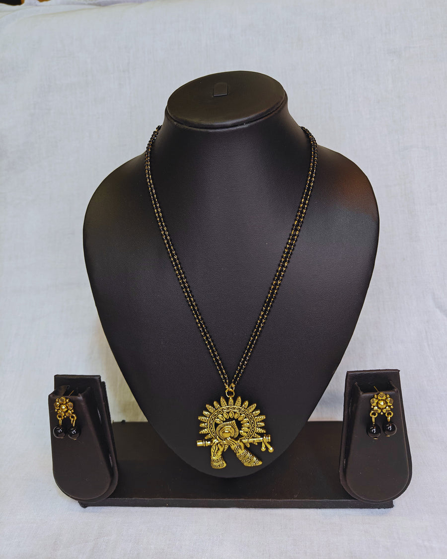 Krishna flute pendant mangalsutra