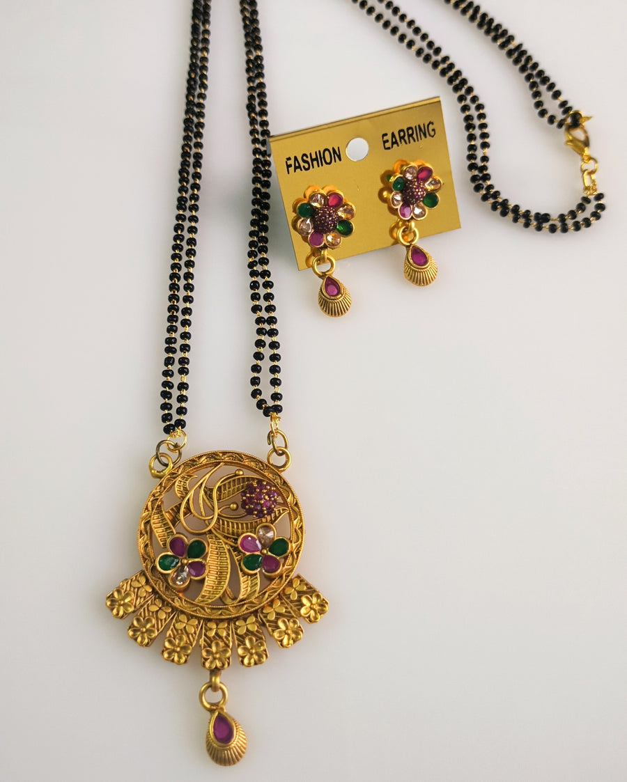 Rajwadi pandent mangalsutra